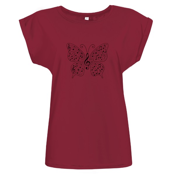 Tričko s potiskem Hudební motýl