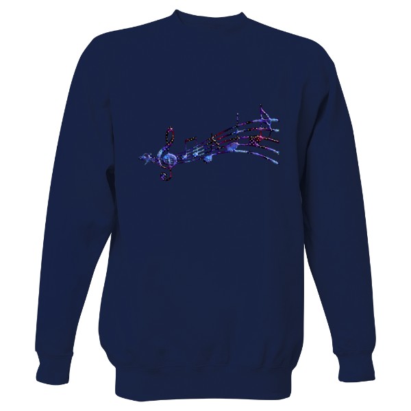 Mikina bez kapuce Unisex s potiskem Noty