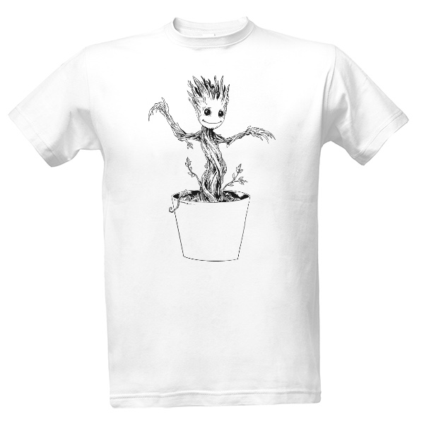 Tričko s potiskem “I am groot”.
