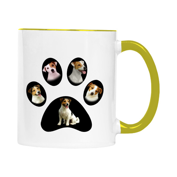 Hrnek malý barevný s potiskem Jack Russell teriér