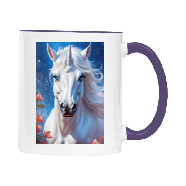 Hrnek malý barevný s potiskem Jednorožec