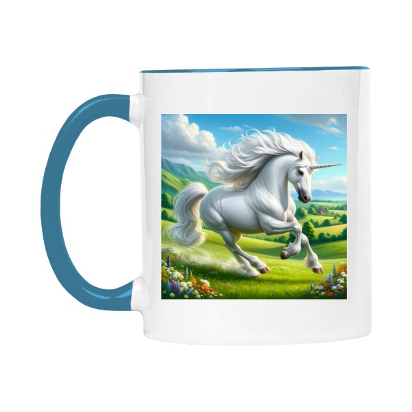 Hrnek malý barevný s potiskem Jednorožec