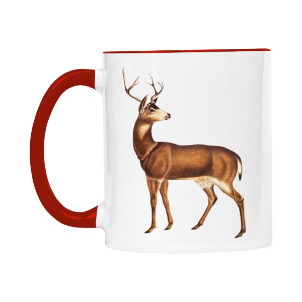 Hrnek malý barevný s potiskem Jelen