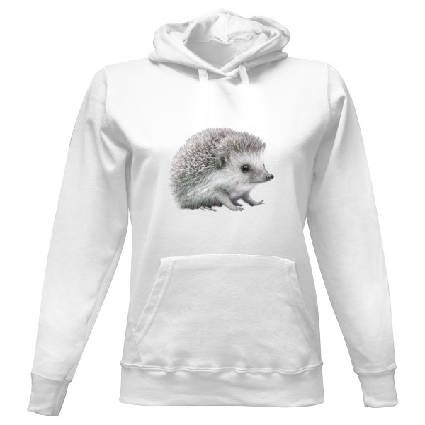 Dámská mikina s kapucí s potiskem Ježek
