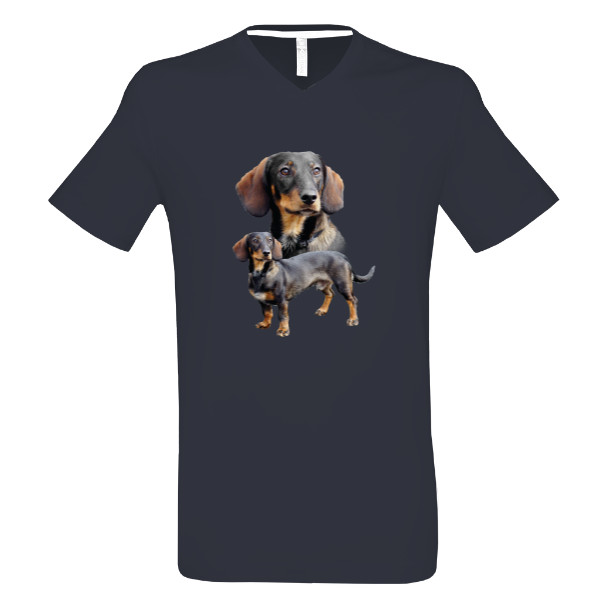 Tričko s potiskem Jezevčík hladkosrstý