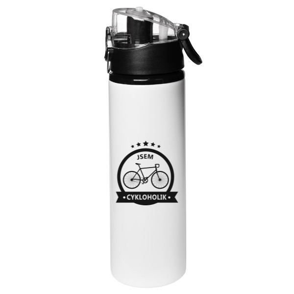 Sportovní kovová láhev  s potiskem Láhev pro cyklistu