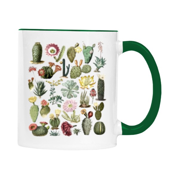 Hrnek malý barevný s potiskem Kaktusy