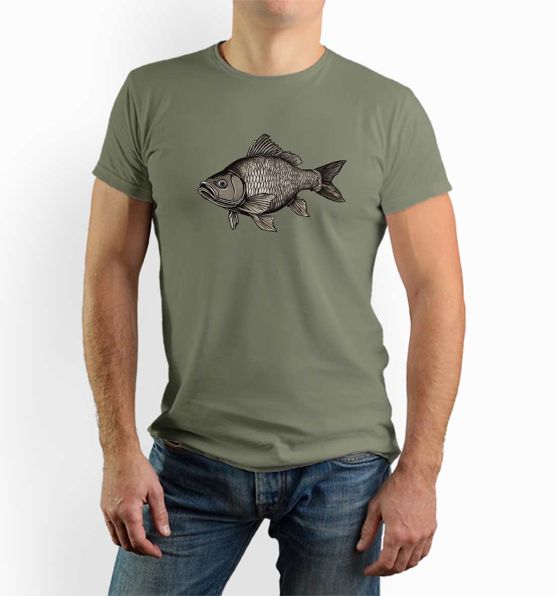 Tričko s potiskem Kapr rybář