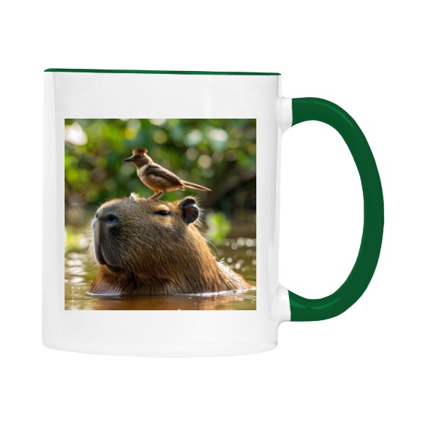 Hrnek malý barevný s potiskem Kapybara