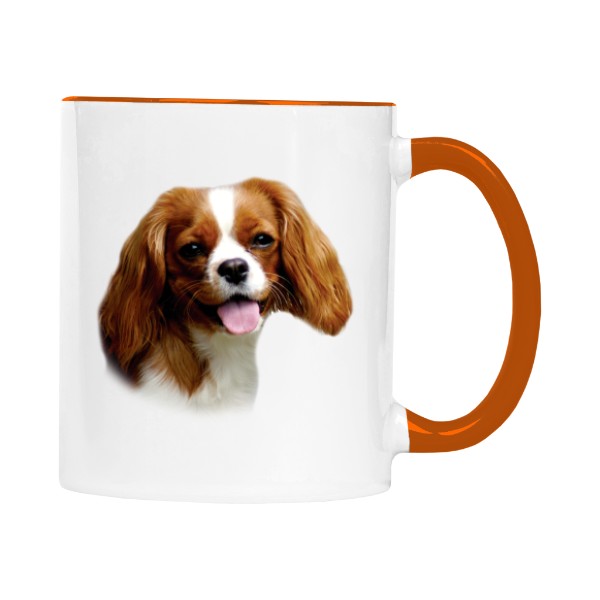 Hrnek malý barevný s potiskem Kavalír King Charles Španěl