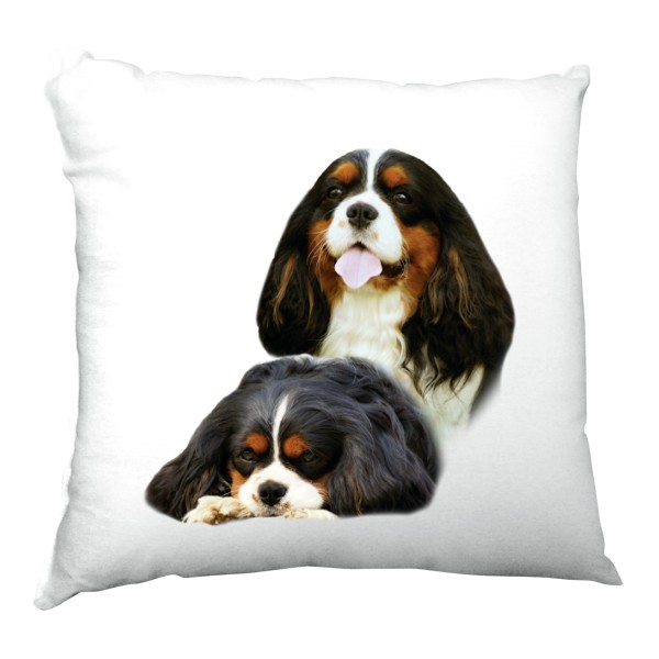 Polštář saténový s potiskem Kavalír King Charles Španěl