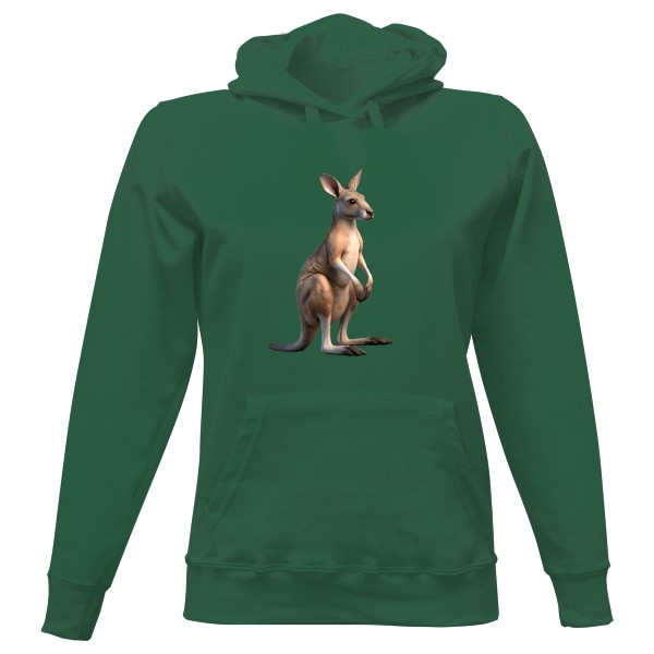 Dámská mikina s kapucí s potiskem Klokan