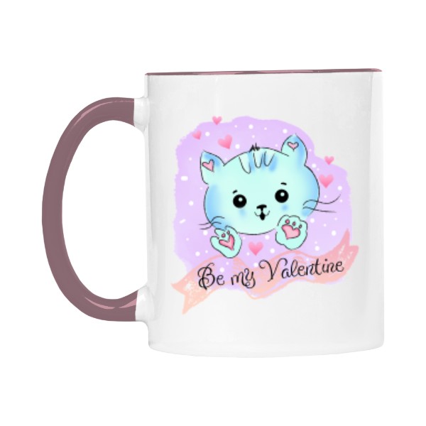 Hrnek malý barevný s potiskem Kočka