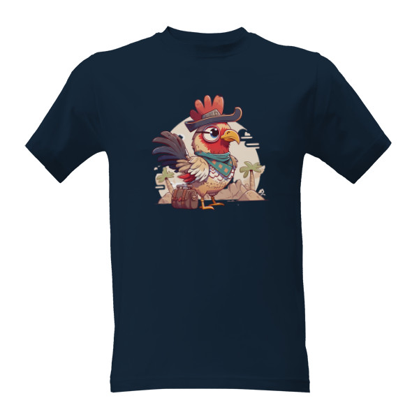 Tričko s potiskem Kohout na výletě