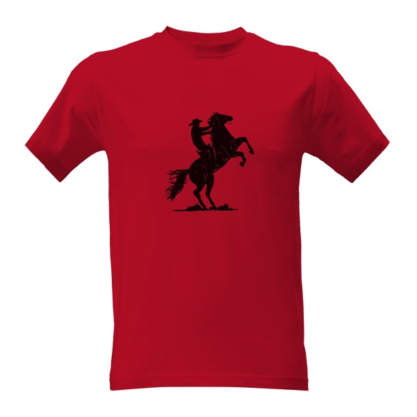 Tričko s potiskem Kovboj na koni