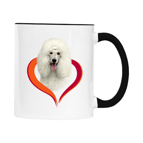 Hrnek malý barevný s potiskem Královský pudl 