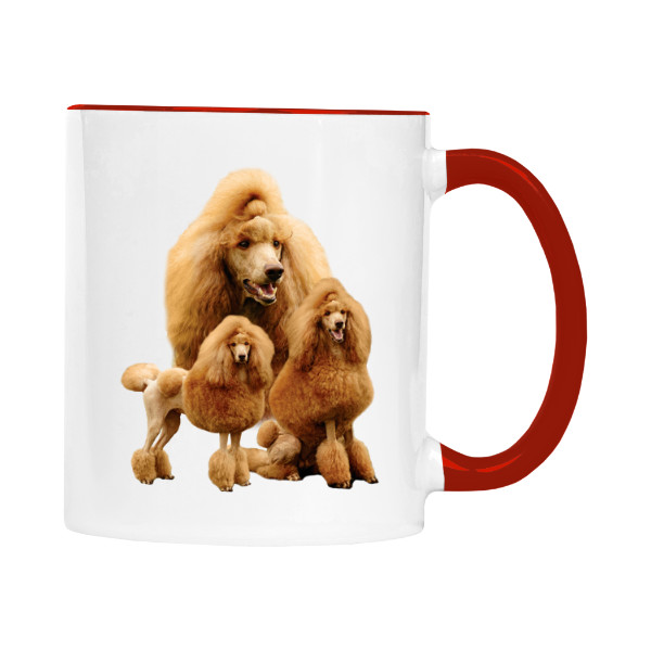 Hrnek malý barevný s potiskem Královský pudl 