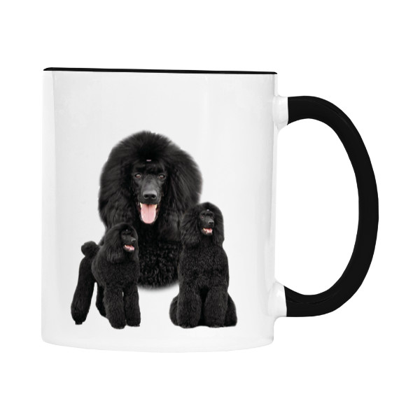 Hrnek malý barevný s potiskem Královský pudl 