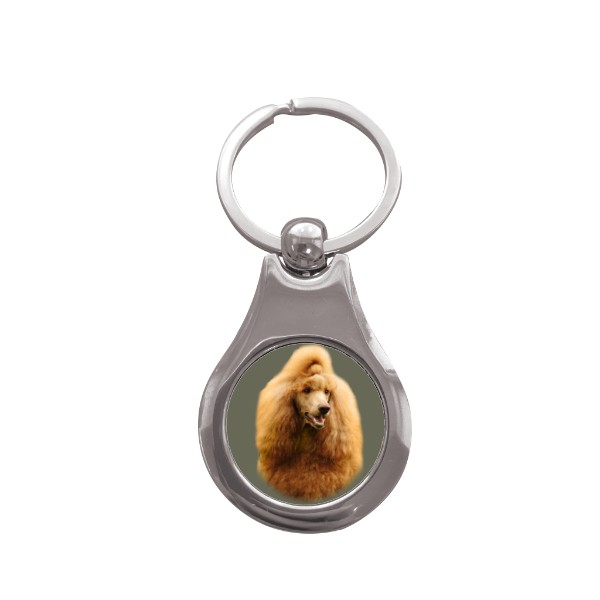 Přívěsek na klíče kolečko s potiskem Královský pudl 