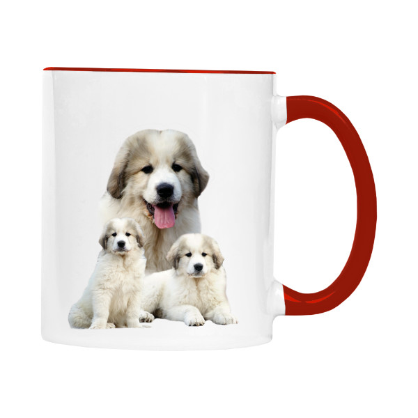 Hrnek malý barevný s potiskem Pyrenejský horský pes