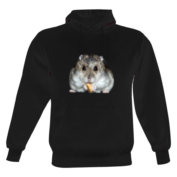 Pánská mikina s kapucí s potiskem Křeček