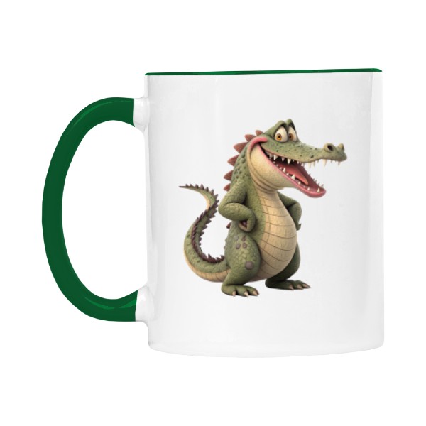 Hrnek malý barevný s potiskem Krokodýl