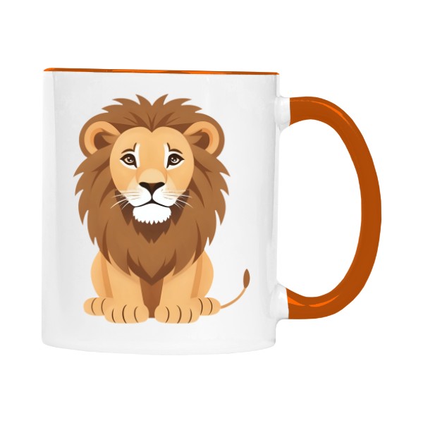 Hrnek malý barevný s potiskem Lev