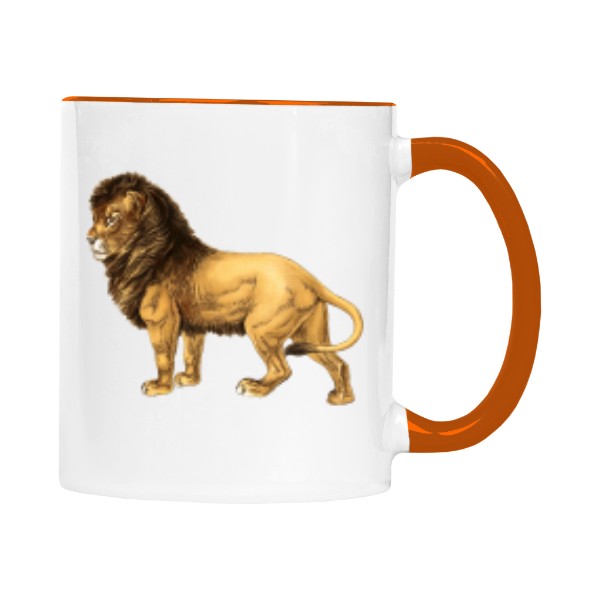 Hrnek malý barevný s potiskem Lev