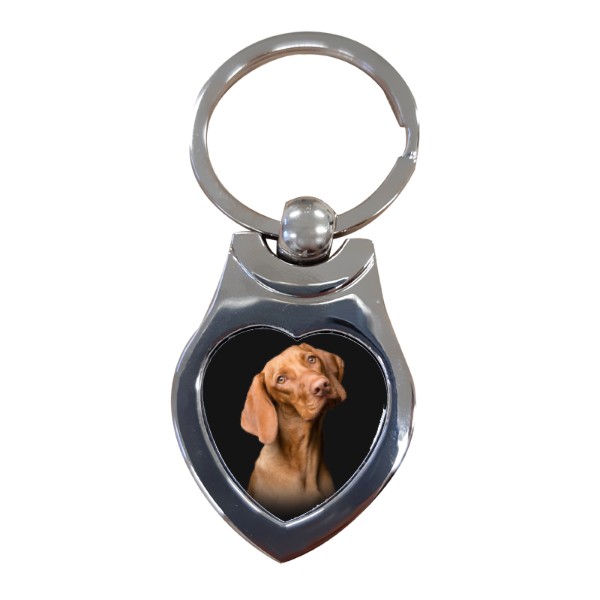 Přívěsek na klíče srdce s potiskem Maďarský ohař 