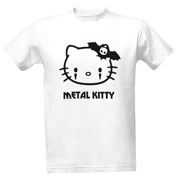 Tričko s potiskem Metal Kitty