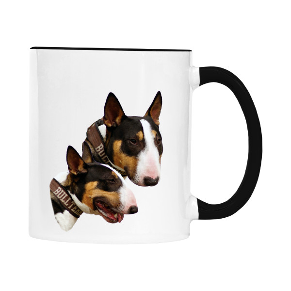 Hrnek malý barevný s potiskem Mini bulteriér