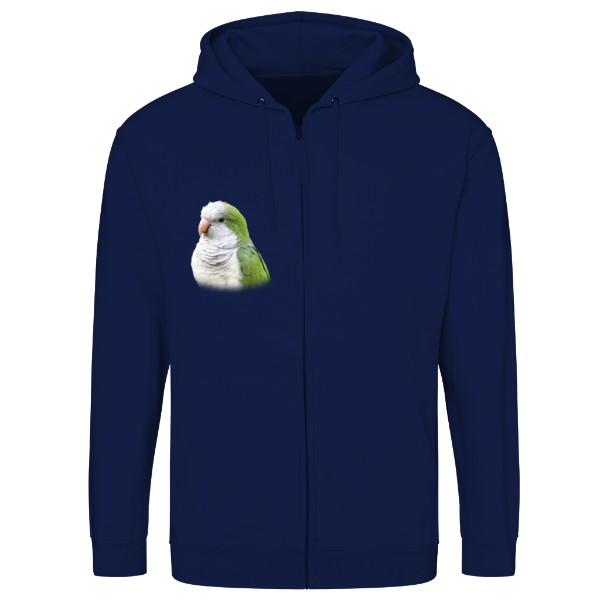 Mikina na zip unisex s potiskem Mníšek šedý