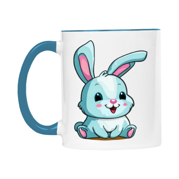 Hrnek malý barevný s potiskem Králíček