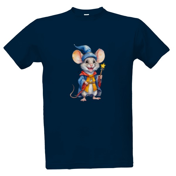 Tričko s potiskem Myšák kouzelník