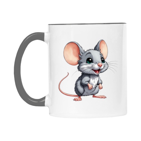 Hrnek malý barevný s potiskem Myška