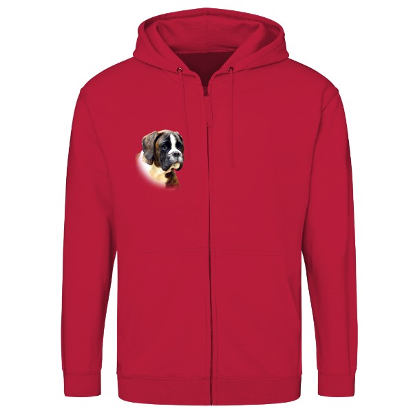 Mikina na zip unisex s potiskem Německý boxer 