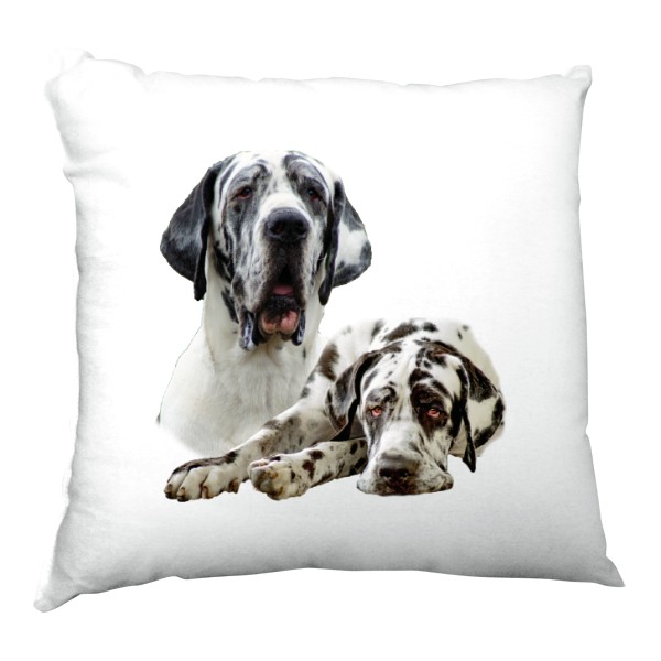 Polštář saténový s potiskem Německá doga