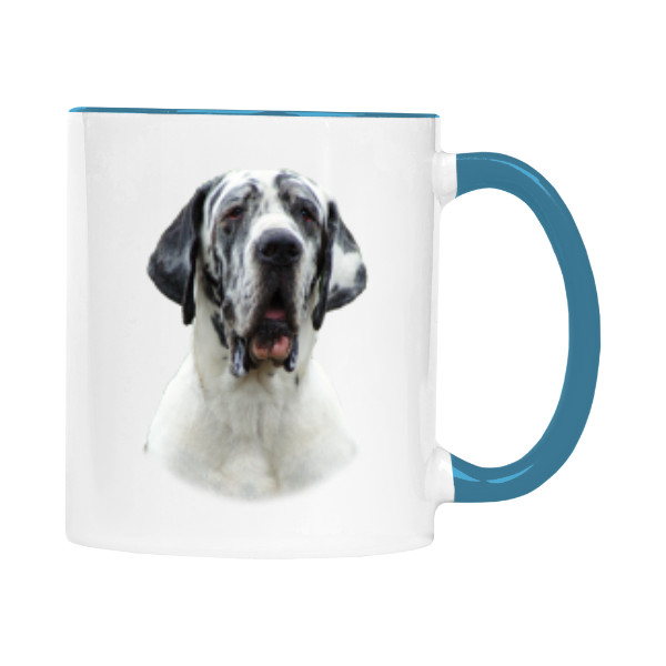 Hrnek malý barevný s potiskem Německá doga