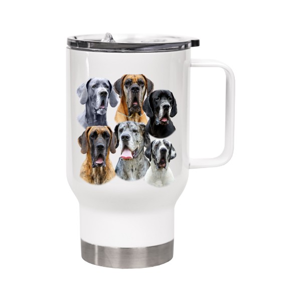 Cestovní termohrnek s uchem s potiskem Německá doga