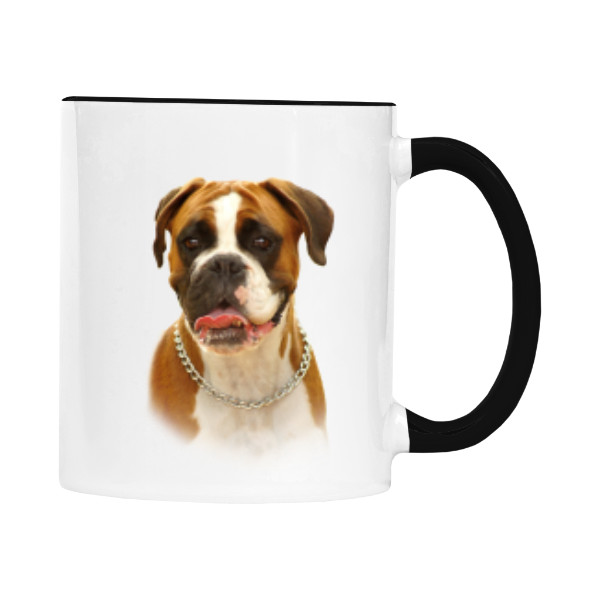 Hrnek malý barevný s potiskem Německý boxer 