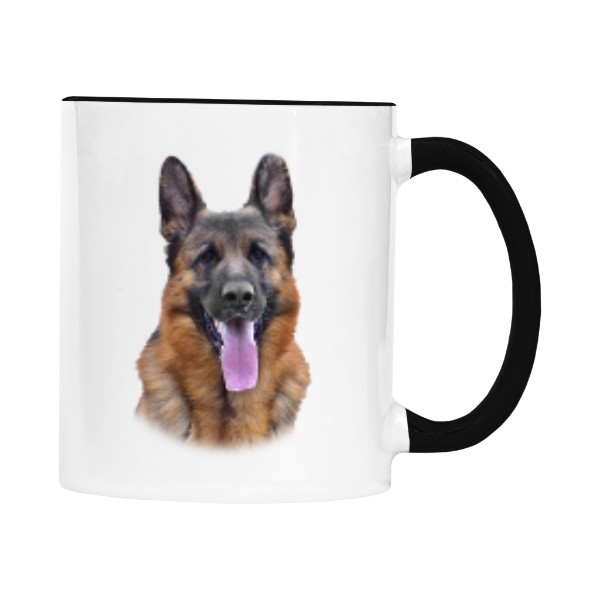 Hrnek malý barevný s potiskem Německý ovčák 