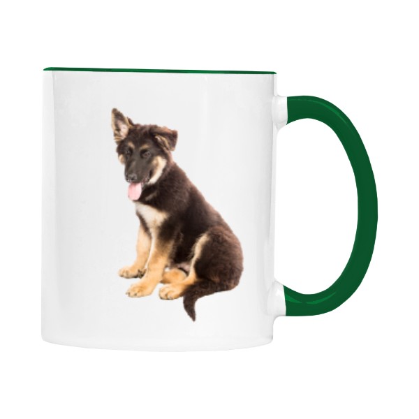 Hrnek malý barevný s potiskem Německý ovčák