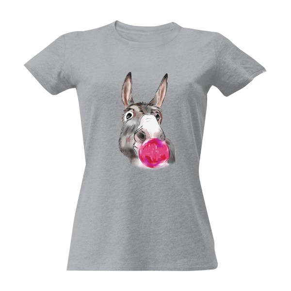 Tričko s potiskem Osel s bublinou