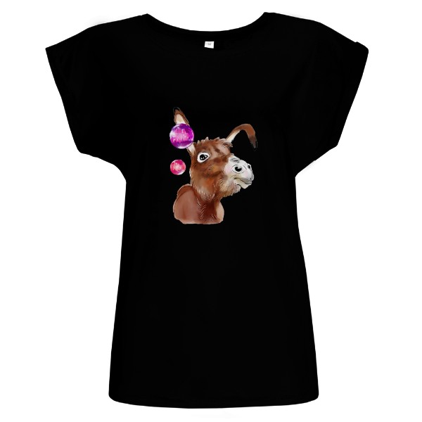 Tričko s potiskem Osel hnědý 