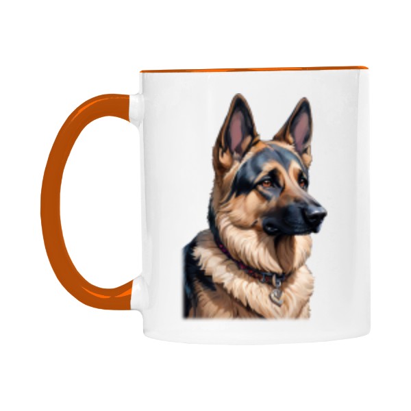 Hrnek malý barevný s potiskem Německý ovčák