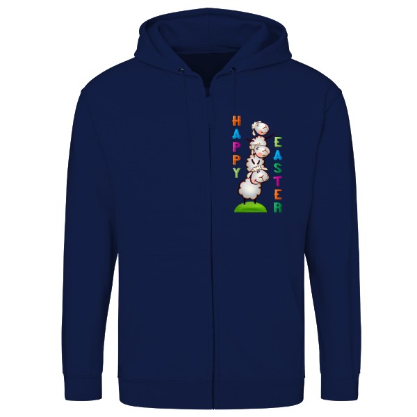 Mikina na zip unisex s potiskem Ovečky