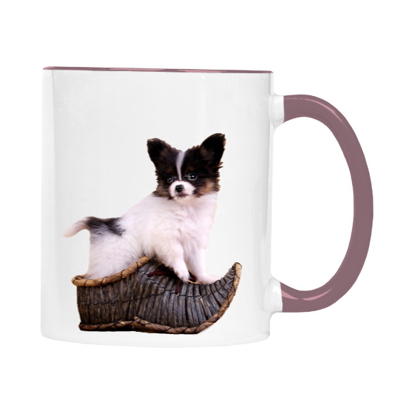 Hrnek malý barevný s potiskem Papillon