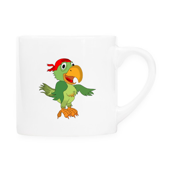 Hrnek espresso s potiskem Papoušek