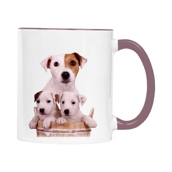 Hrnek malý barevný s potiskem Parson Russell teriér 