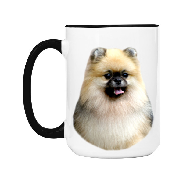 Hrnek velký barevný s potiskem Pomeranian